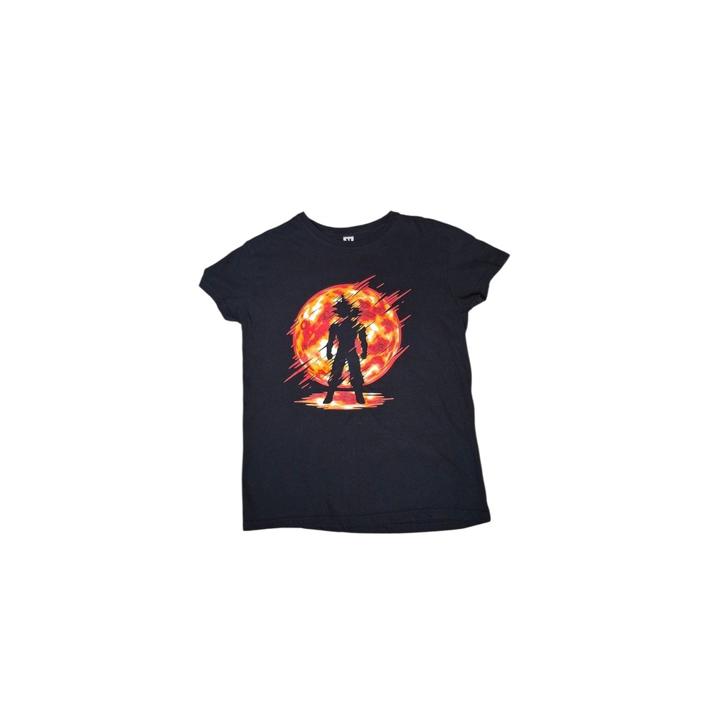 Kids Dragon Ball Z Goku Silhouette Graphic Tee Black Size 8 Anime Shirt *READ